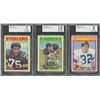 Image 2 : 1972 Topps Football Complete Set (351) with (59) PSA and BVG Graded Cards