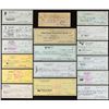 Image 1 : Baseball and Football Group of (17) Signed Checks