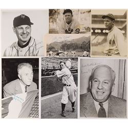 Baseball Hall of Famers and Executives Group of (7) Signed Photographs