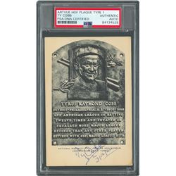 Ty Cobb Signed HOF Card - PSA/DNA