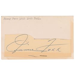 Jimmie Foxx Signature