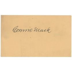 Connie Mack Signature