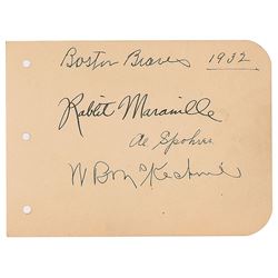 Rabbit Maranville and Bill McKechnie Signed Album Page