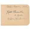 Image 1 : Rabbit Maranville and Bill McKechnie Signed Album Page