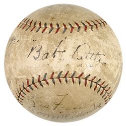 Babe Ruth and Walter Johnson Signed Baseball