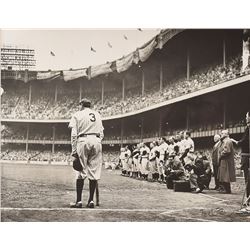 Babe Ruth Photograph Signed by Nat Fein