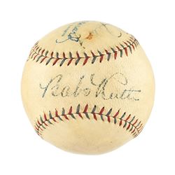 Babe Ruth, Lou Gehrig and Herb Pennock Signed Baseball