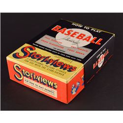 1950s Stori-View Baseball High Grade Complete Box with Viewer and Four Player Disc Sets - MINT