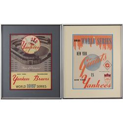 New York Yankees Pair of World Series Programs