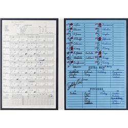 Tom Glavine's Game-Used Pitching Chart Prepared by Greg Maddux