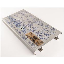 New England Patriots Multi-Signed Seat from Original Foxboro Stadium