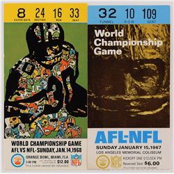 Super Bowl I and II Ticket Stubs