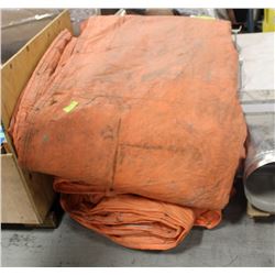 LOT OF ORANGE TARPS