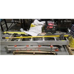 PALLET WITH LADDERS AND MORE