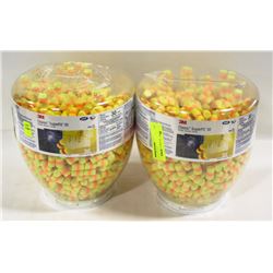 LOT OF TWO 3M PLASTIC SUPER FIT 30 EARPLUGS
