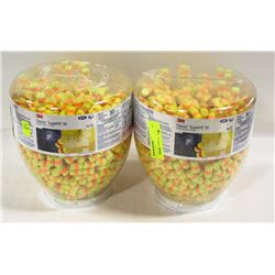 LOT OF TWO 3M PLASTIC SUPER FIT 30 EARPLUGS