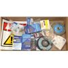 Image 1 : BOX OF MISC INCL HOLE SAW, GRINDING DISCS,