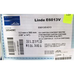 BOX OF LINDE E6013V WELDING ELECTRODES