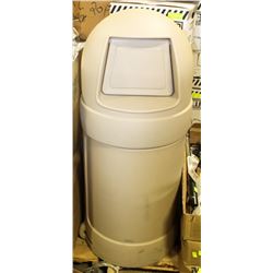 COMMERCIAL RESIN COVERED WASTE BIN