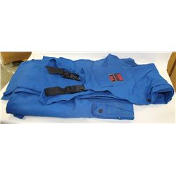 LOT OF 3 BLUE FR NOMAX BIB OVERALLS SIZE LARGE