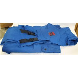 LOT OF 3 BLUE FR NOMAX BIB OVERALLS SIZE LARGE