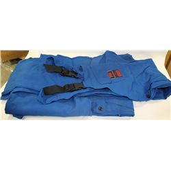 LOT OF 3 BLUE FR NOMAX BIB OVERALLS SIZE LARGE