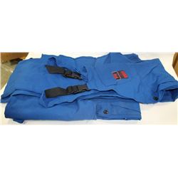 LOT OF 3 BLUE FR NOMAX BIB OVERALLS SIZE LARGE