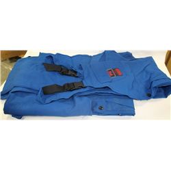 LOT OF 3 BLUE FR NOMAX BIB OVERALLS SIZE LARGE