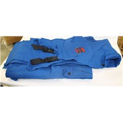 LOT OF 3 BLUE FR NOMAX BIB OVERALLS SIZE LARGE