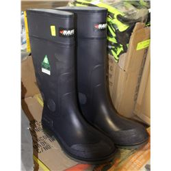 PAIR OF NEW BAFFIN STEEL TOE RUBBER BOOTS SIZE 9