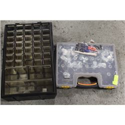 LOT OF 2 SMALL ITEM STORAGE / ORGANIZERS