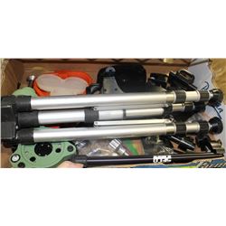 FLAT WITH TRIPOD & SURVEYING EQUIPMENT PARTS