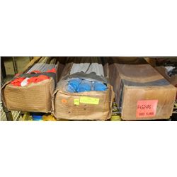 3 BOXES OF ORANGE & BLUE PLASTIC PIN FLAGS