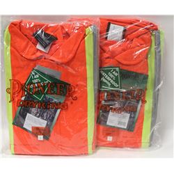 LOT OF 2 PAIRS HIVIS COVERALLS SIZE LARGE