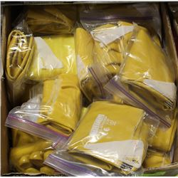 BOX WITH APPROX 30 PAIRS FORGEFIELD RUBBER