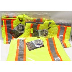 LOT OF 3 HIVIS JACKET & BIB PANTS SIZE XL