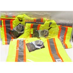 LOT OF 3 HIVIS JACKET & BIB PANTS SIZE XL