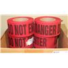 Image 1 : CASE OF 8 ROLLS 3" X 46 YARDS RED/BLACK DO NOT