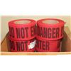 Image 1 : CASE OF 8 ROLLS 3" X 46 YARDS RED/BLACK DO NOT