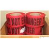Image 1 : CASE OF 8 ROLLS 3" X 46 YARDS RED/BLACK DO NOT