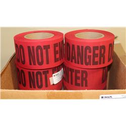 CASE OF 8 ROLLS 3" X 46 YARDS RED/BLACK DO NOT