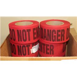 CASE OF 8 ROLLS 3" X 46 YARDS RED/BLACK DO NOT