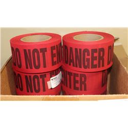 CASE OF 8 ROLLS 3" X 46 YARDS RED/BLACK DO NOT