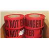 Image 1 : CASE OF 8 ROLLS 3" X 46 YARDS RED/BLACK DO NOT