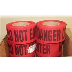 CASE OF 8 ROLLS 3" X 46 YARDS RED/BLACK DO NOT