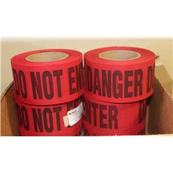 CASE OF 8 ROLLS 3" X 46 YARDS RED/BLACK DO NOT
