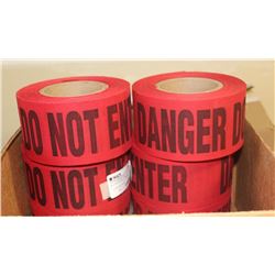 CASE OF 8 ROLLS 3" X 46 YARDS RED/BLACK DO NOT