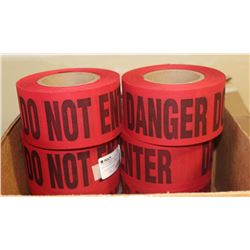 CASE OF 8 ROLLS 3" X 46 YARDS RED/BLACK DO NOT