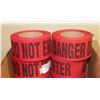 Image 1 : CASE OF 8 ROLLS 3" X 46 YARDS RED/BLACK DO NOT