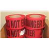 Image 1 : CASE OF 8 ROLLS 3" X 46 YARDS RED/BLACK DO NOT